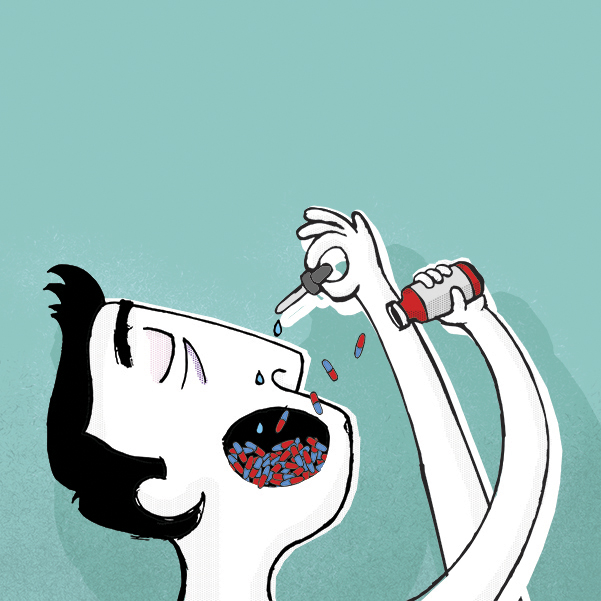 22022017 Ocho de cada 10 mexicanos recurre a la automedicación, principalmente porque creen que no es tan grave. Arte, Andree Ávalos